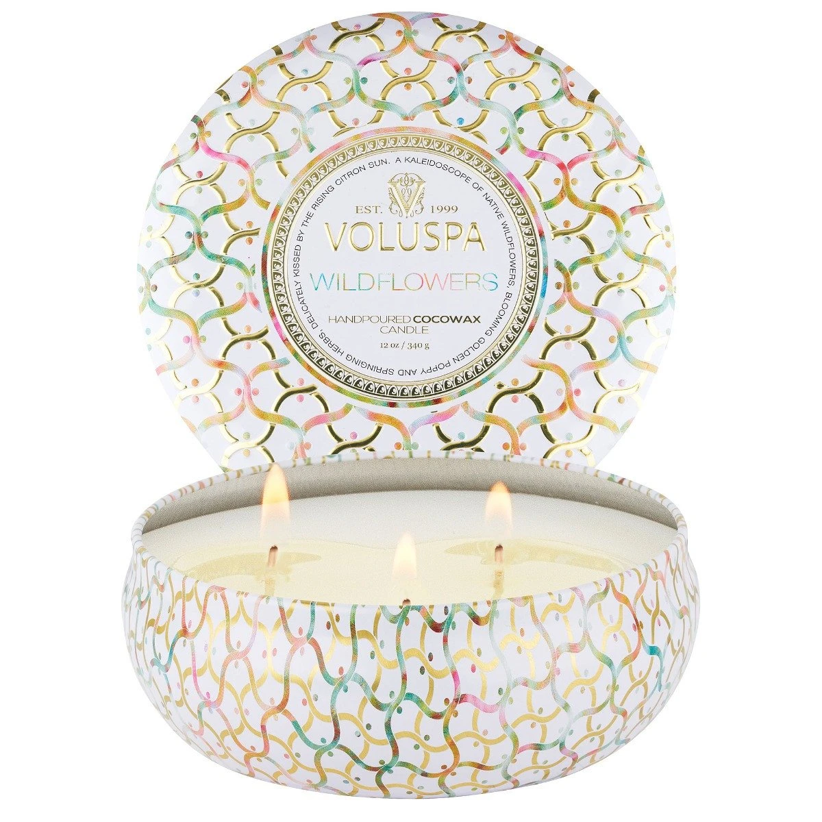 Voluspa - Wildflowers 3 Wick Tin Candle 1 Voluspa - Wildflowers 3 Wick Tin Candle