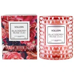 Voluspa Blackberry Rose Oud - Cloche Candle