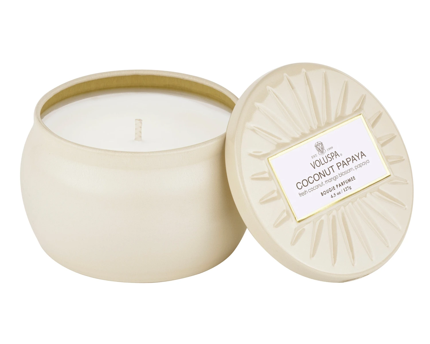 Voluspa Coconut Papaya - Mini Tin Candle 1 Voluspa Coconut Papaya - Mini Tin Candle