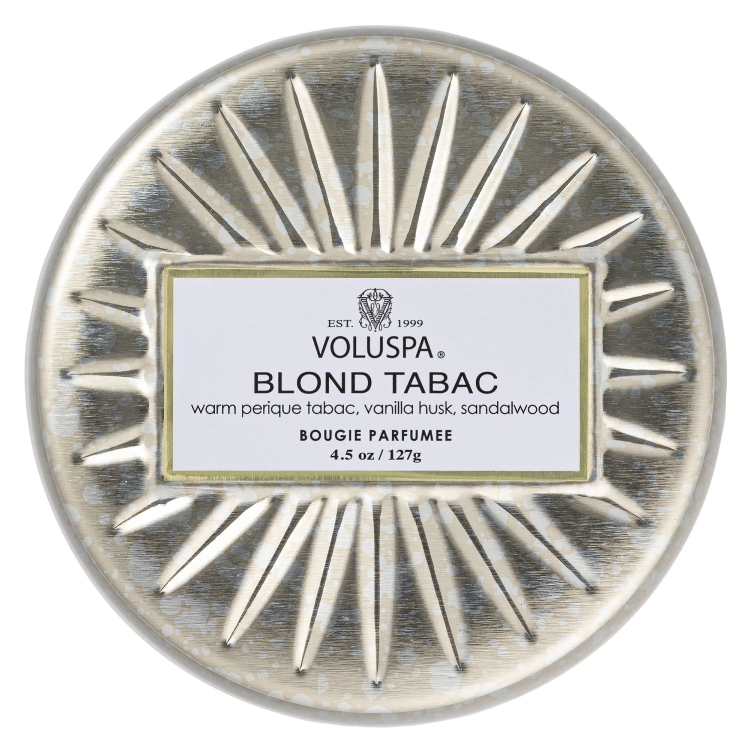 Voluspa Blond Tabac - Mini Tin Candle 3 Voluspa Blond Tabac - Mini Tin Candle - Image 3