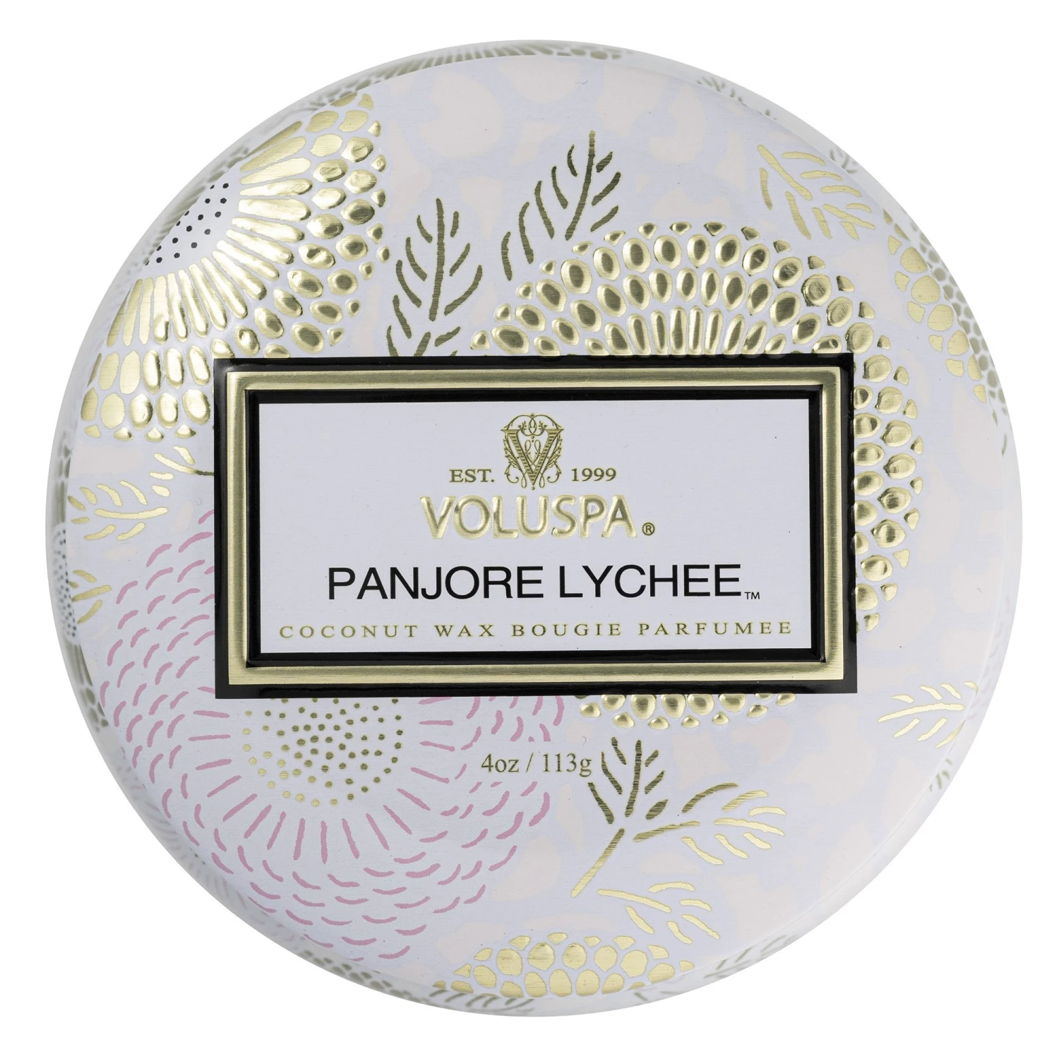 Voluspa Panjore Lychee - Mini Tin Candle 3 Voluspa Panjore Lychee - Mini Tin Candle - Image 3