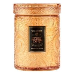 Voluspa - Spiced Pumpkin Latte Embossed Small Glass Candle