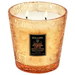 Voluspa Spiced Pumpkin Latte - 2 Wick Hearth Candle -Voluspa Sales Store 73621 2
