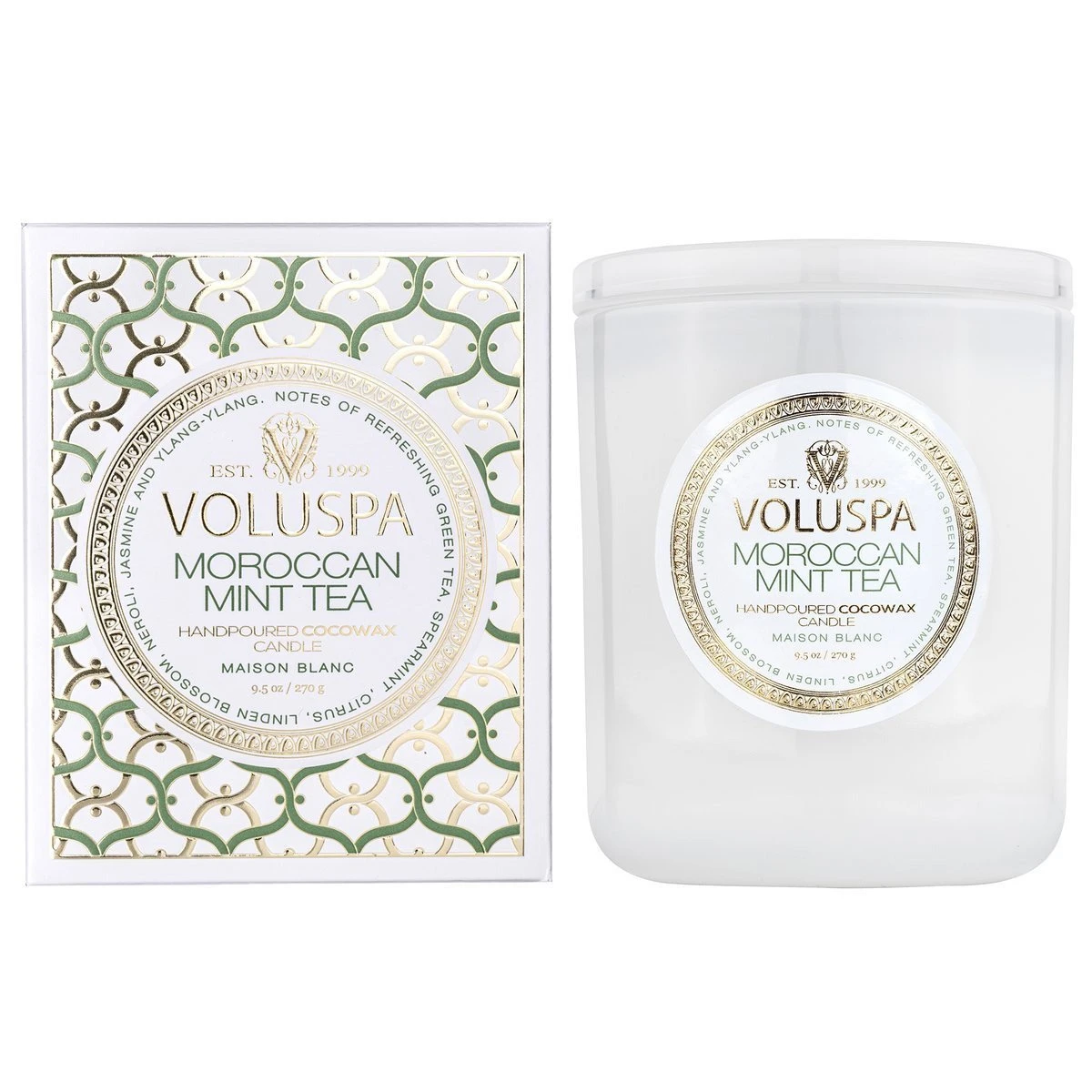 Voluspa - Moroccan Mint Tea Candle 1 Voluspa - Moroccan Mint Tea Candle