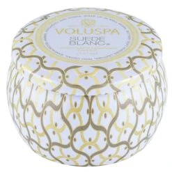 Voluspa Suede Blanc - Mini Tin Candle 12 Voluspa Suede Blanc - Mini Tin Candle -Voluspa Sales Store 8111 1 1