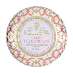 Voluspa - Saijo Persimmon Mini Tin Candle 8 Voluspa - Saijo Persimmon Mini Tin Candle -Voluspa Sales Store 8112 2