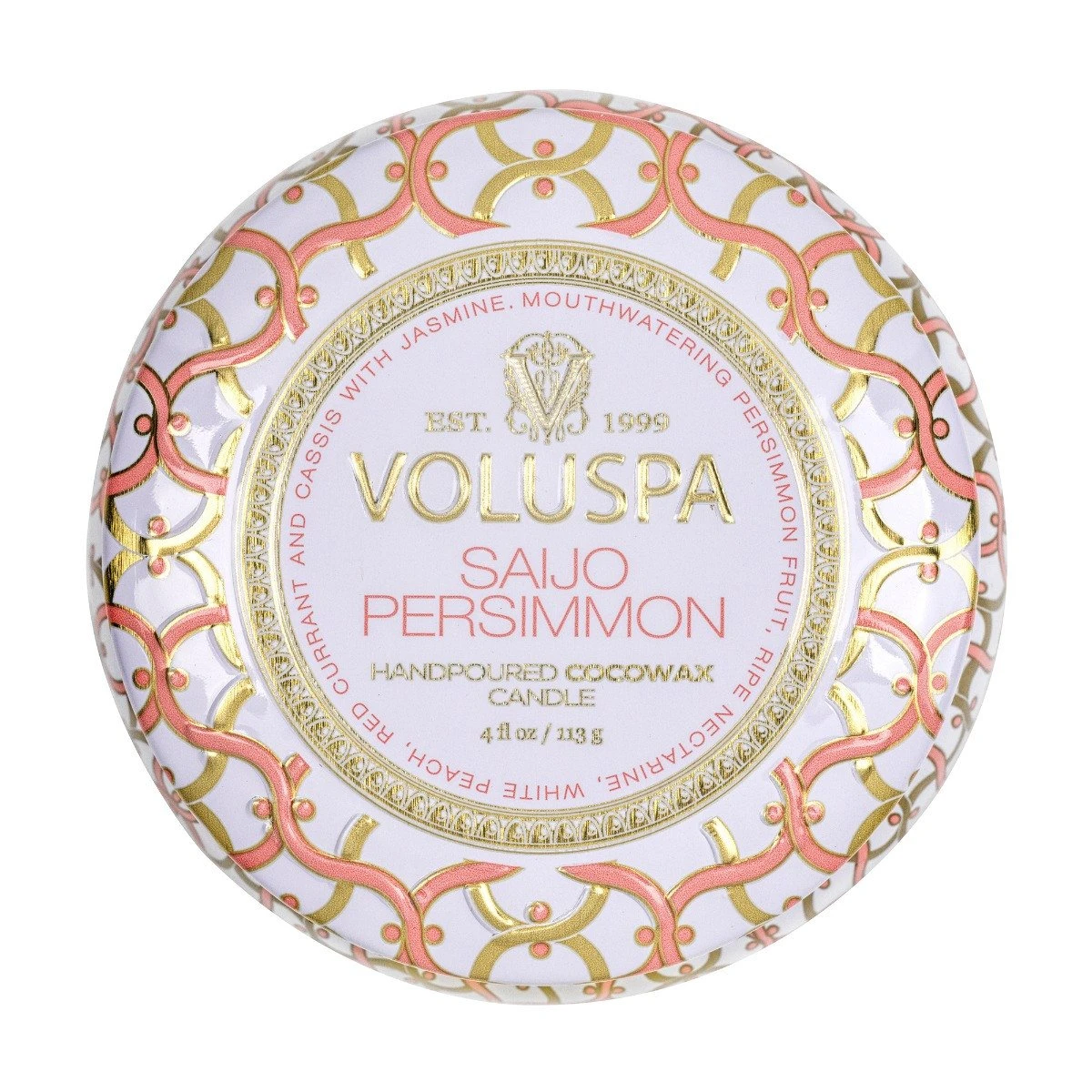 Voluspa - Saijo Persimmon Mini Tin Candle 4 Voluspa - Saijo Persimmon Mini Tin Candle - Image 4