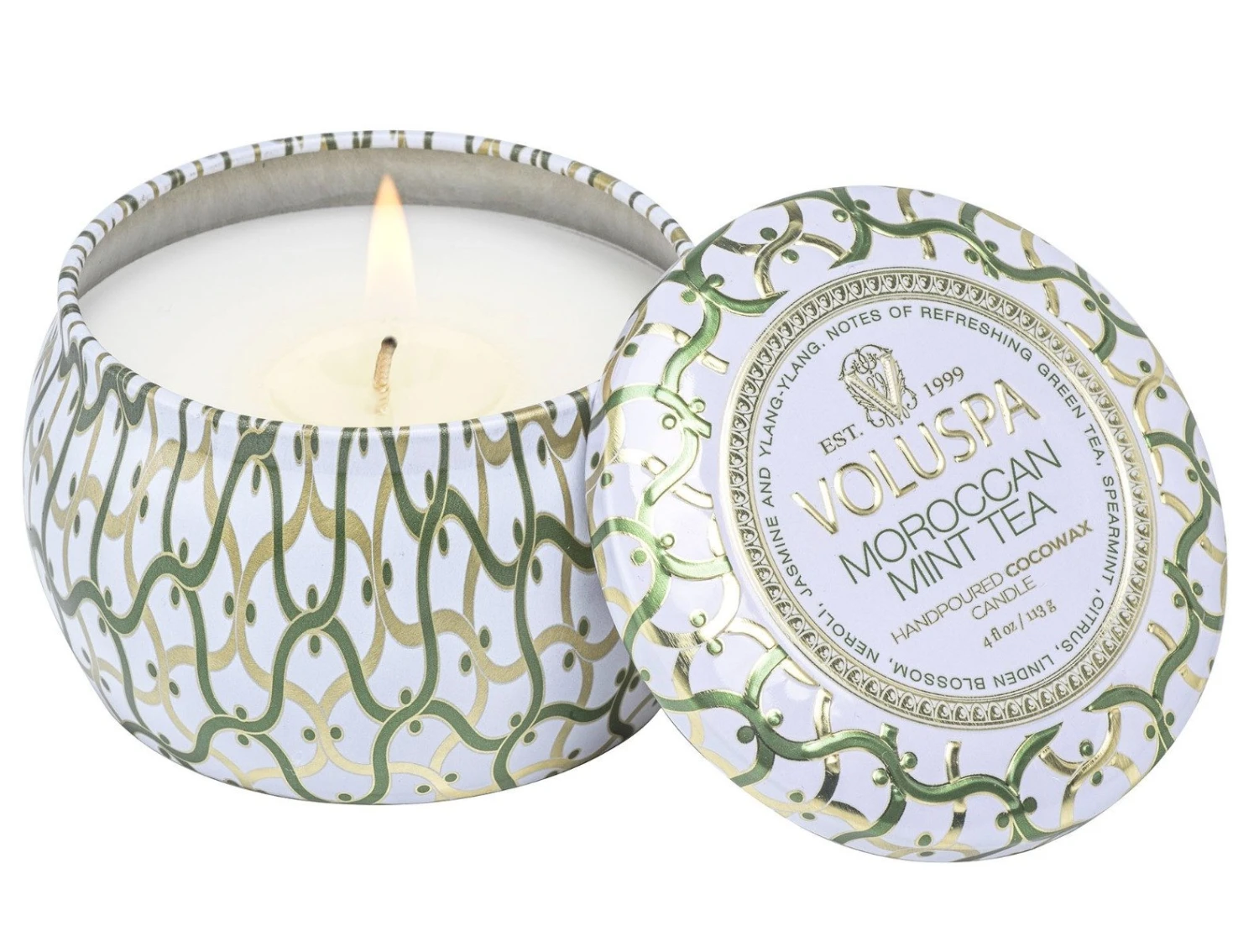 Voluspa - Moroccan Mint Tea Mini Tin Candle 1 Voluspa - Moroccan Mint Tea Mini Tin Candle