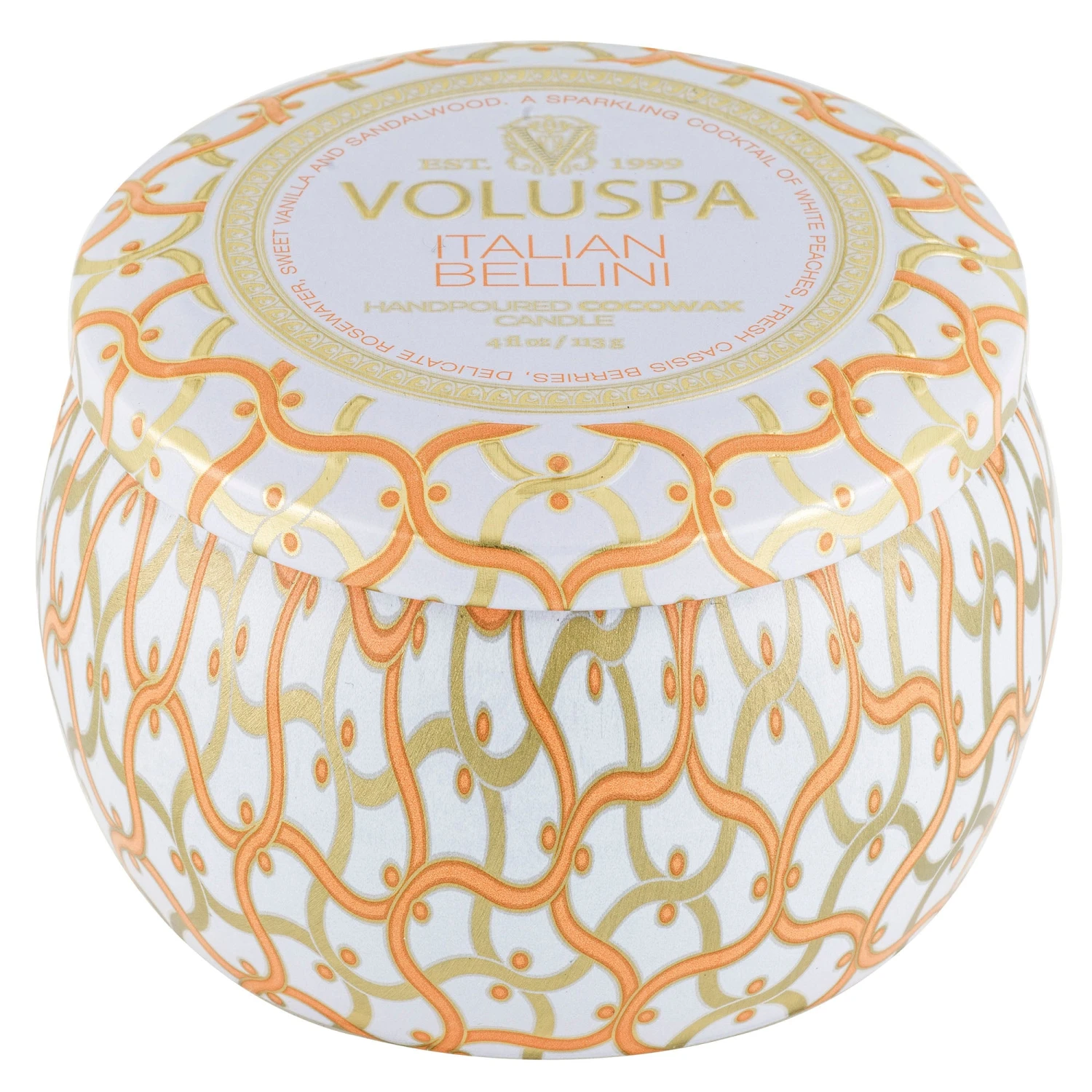 Voluspa Italian Bellini - Mini Tin Candle 4 Voluspa Italian Bellini - Mini Tin Candle - Image 4