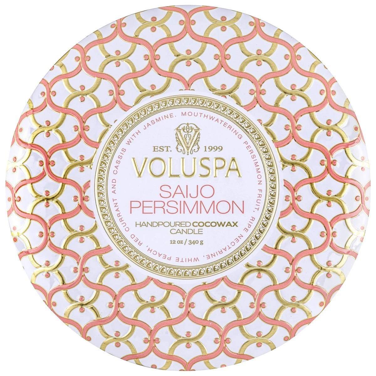 Voluspa - Saijo Persimmon 3 Wick Tin Candle 3 Voluspa - Saijo Persimmon 3 Wick Tin Candle - Image 3