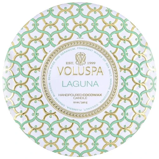 Voluspa Laguna - 3 Wick Tin Candle 2 Voluspa Laguna - 3 Wick Tin Candle -Voluspa Sales Store 8123 1