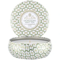 Voluspa - Moroccan Mint Tea 3 Wick Tin Candle -Voluspa Sales Store 8124 2 1