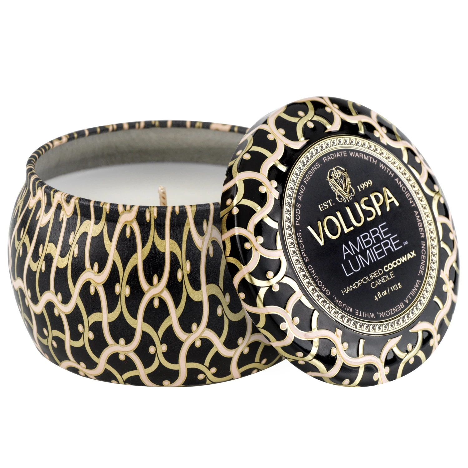 Voluspa Ambre Lumiere - Mini Tin Candle 4 Voluspa Ambre Lumiere - Mini Tin Candle - Image 4