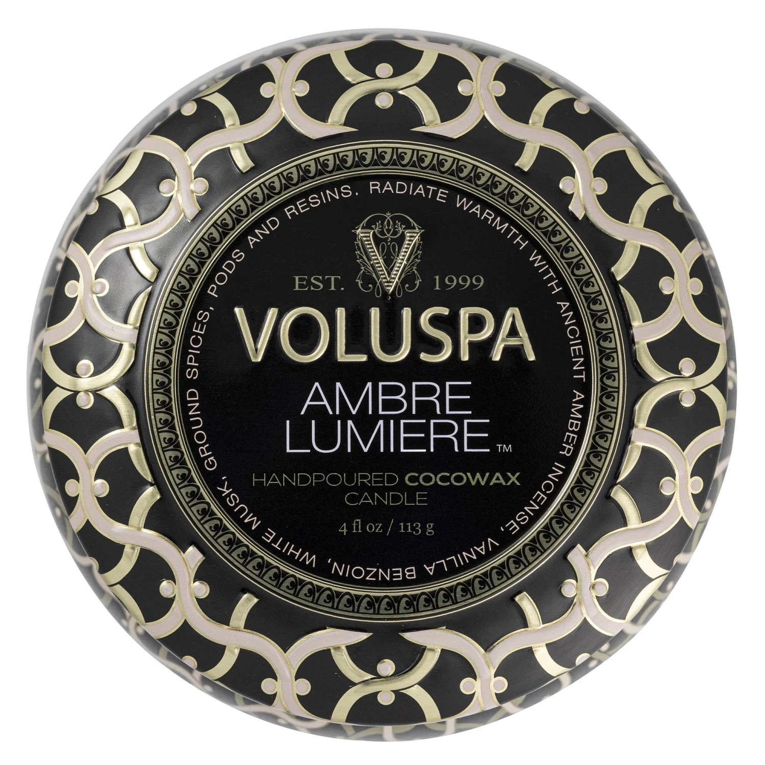 Voluspa Ambre Lumiere - Mini Tin Candle 5 Voluspa Ambre Lumiere - Mini Tin Candle - Image 5