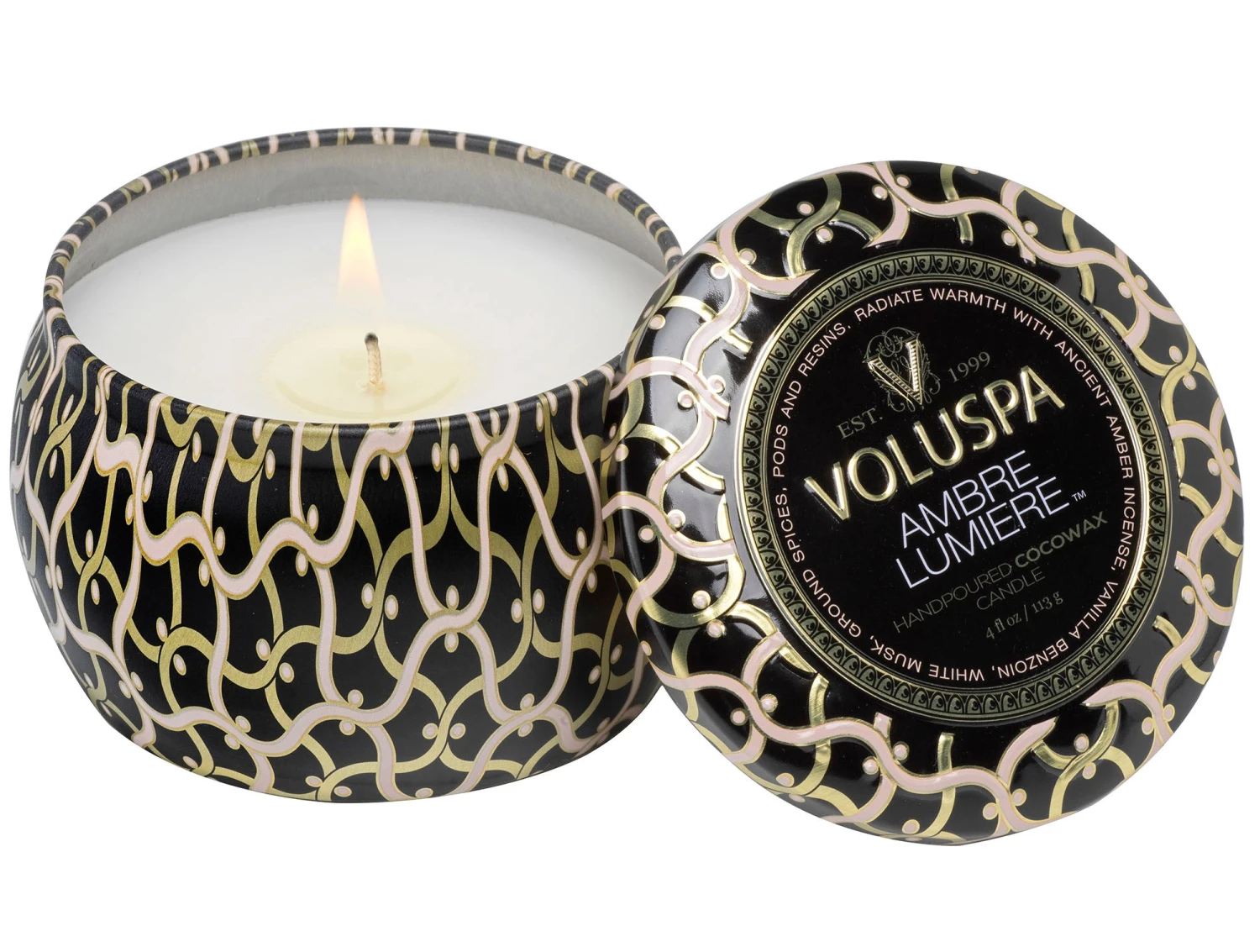 Voluspa Ambre Lumiere - Mini Tin Candle 1 Voluspa Ambre Lumiere - Mini Tin Candle