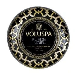 Voluspa - Suede Noir Mini Tin Candle -Voluspa Sales Store 8213 4