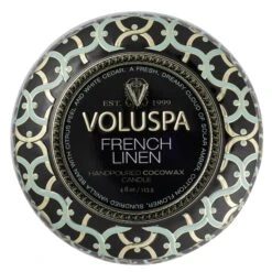 Voluspa French Linen - Mini Tin Candle -Voluspa Sales Store 8214 1 57ede81a dee5 4f7c b69c c6ea73ab5556