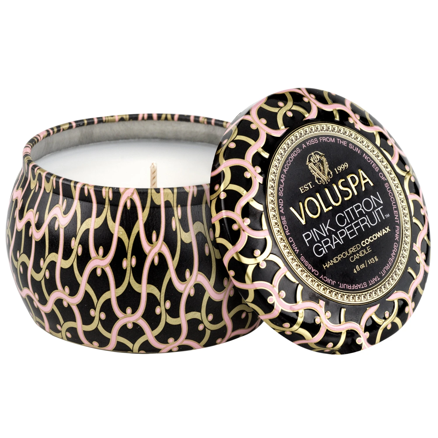 Voluspa Pink Citron Grapefruit - Mini Tin Candle 5 Voluspa Pink Citron Grapefruit - Mini Tin Candle - Image 5