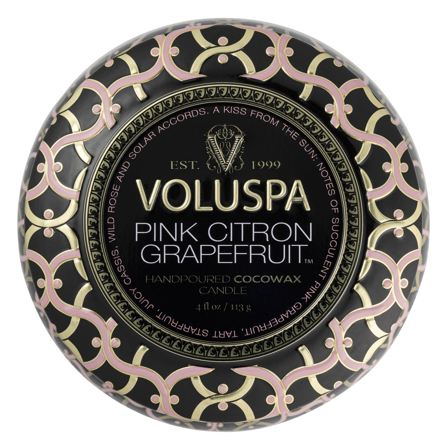 Voluspa Pink Citron Grapefruit - Mini Tin Candle 4 Voluspa Pink Citron Grapefruit - Mini Tin Candle - Image 4