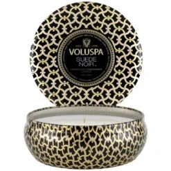 Voluspa - Suede Noir 3 Wick Tin Candle 7 Voluspa - Suede Noir 3 Wick Tin Candle -Voluspa Sales Store 8223 2 1
