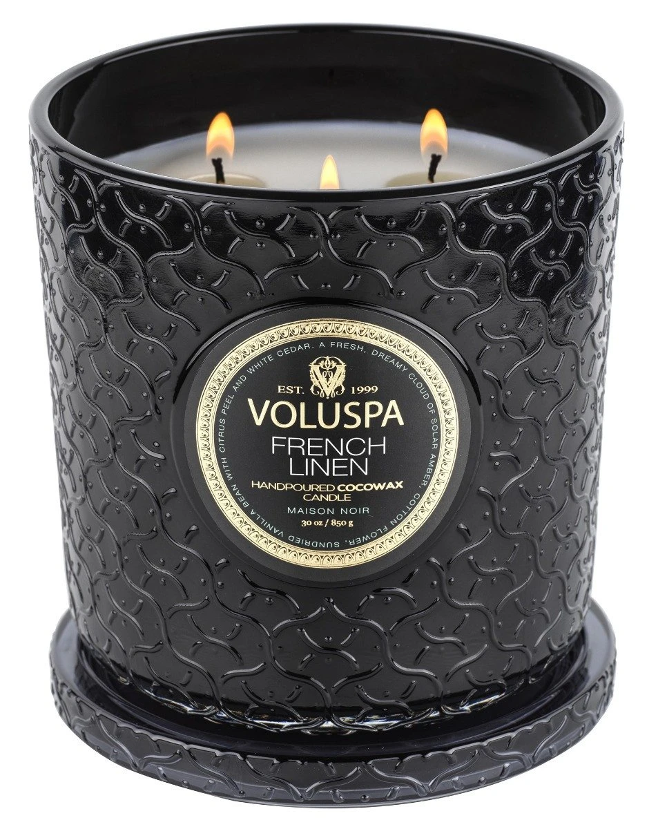 Voluspa - French Linen Luxe Candle 1 Voluspa - French Linen Luxe Candle