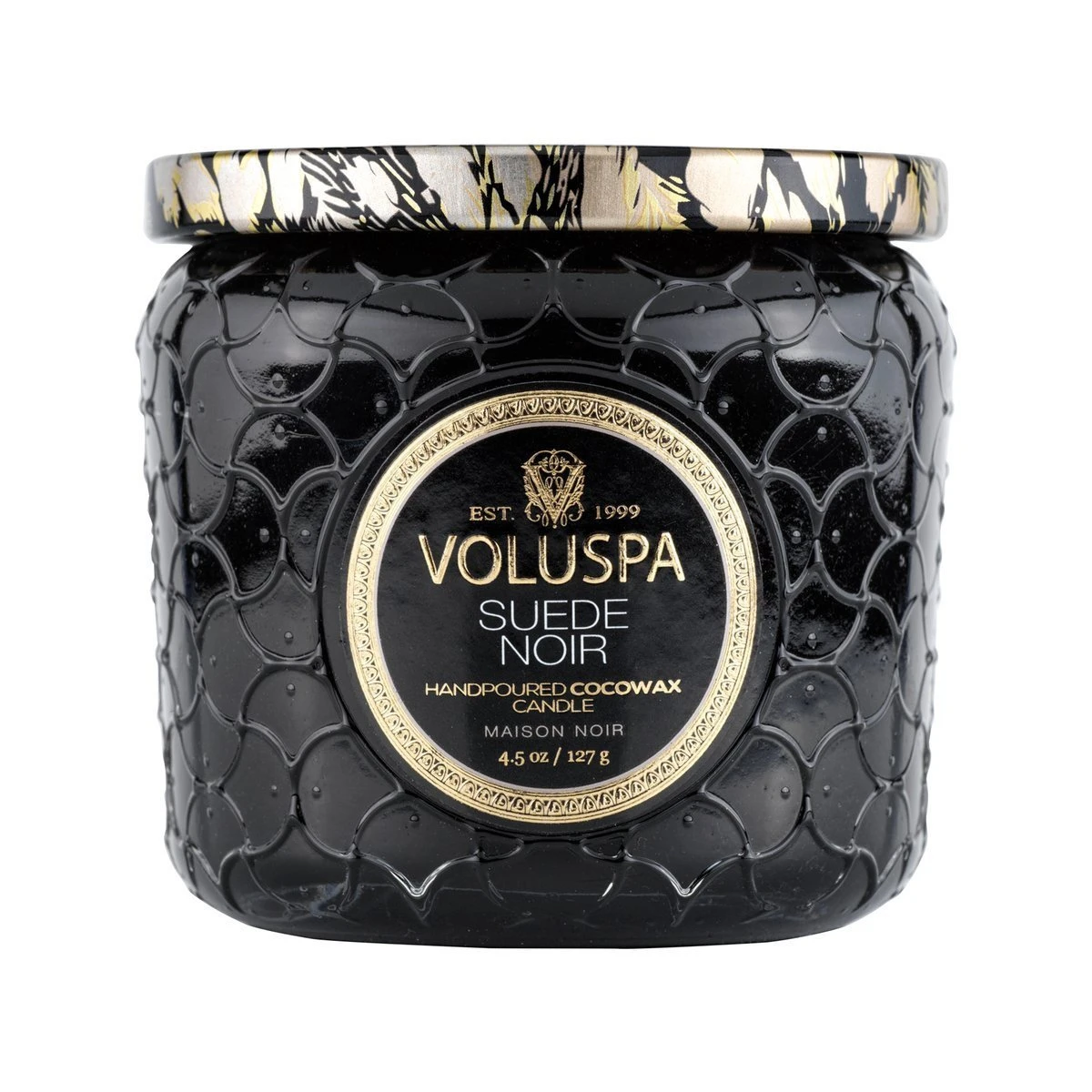 Voluspa - Suede Noir Petite Jar Candle 1 Voluspa - Suede Noir Petite Jar Candle