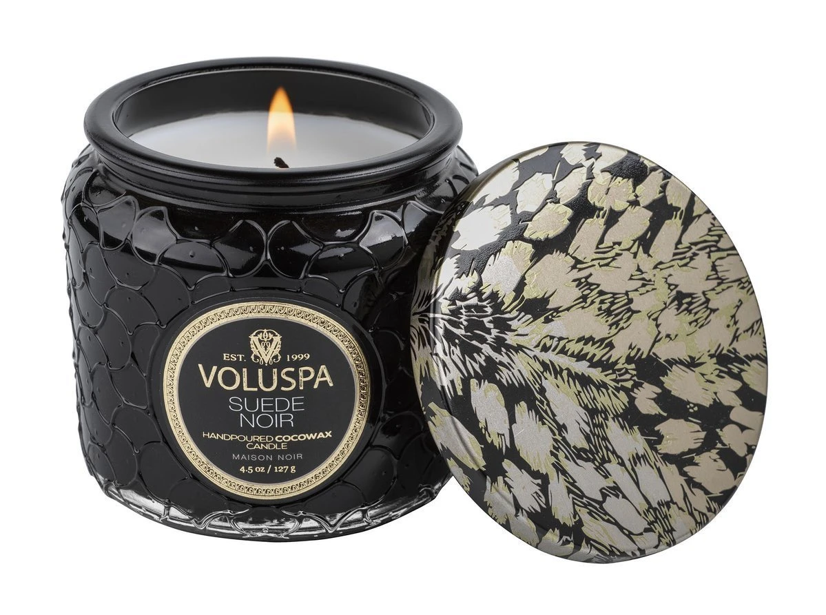 Voluspa - Suede Noir Petite Jar Candle 2 Voluspa - Suede Noir Petite Jar Candle - Image 2