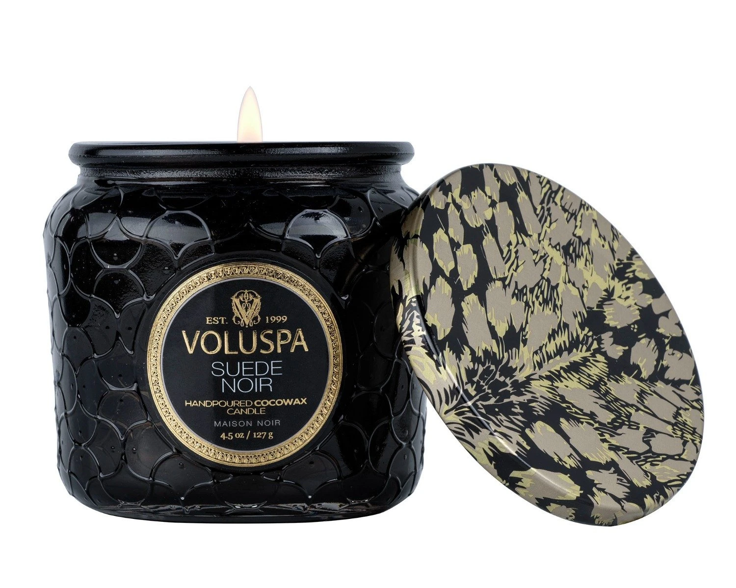 Voluspa - Suede Noir Petite Jar Candle 3 Voluspa - Suede Noir Petite Jar Candle - Image 3