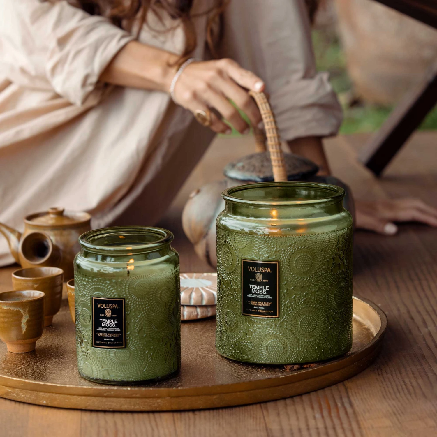 Voluspa Temple Moss - Luxe Jar Candle 2 Voluspa Temple Moss - Luxe Jar Candle - Image 2