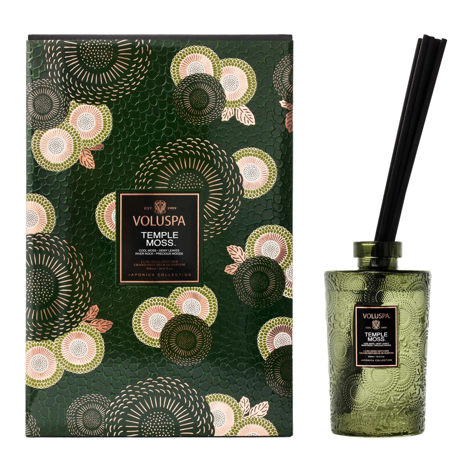 Voluspa Temple Moss - Luxe Reed Diffuser 1 Voluspa Temple Moss - Luxe Reed Diffuser