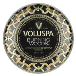 Voluspa Burning Woods - Mini Tin Candle -Voluspa Sales Store FA21 PRopt 8217 002 1