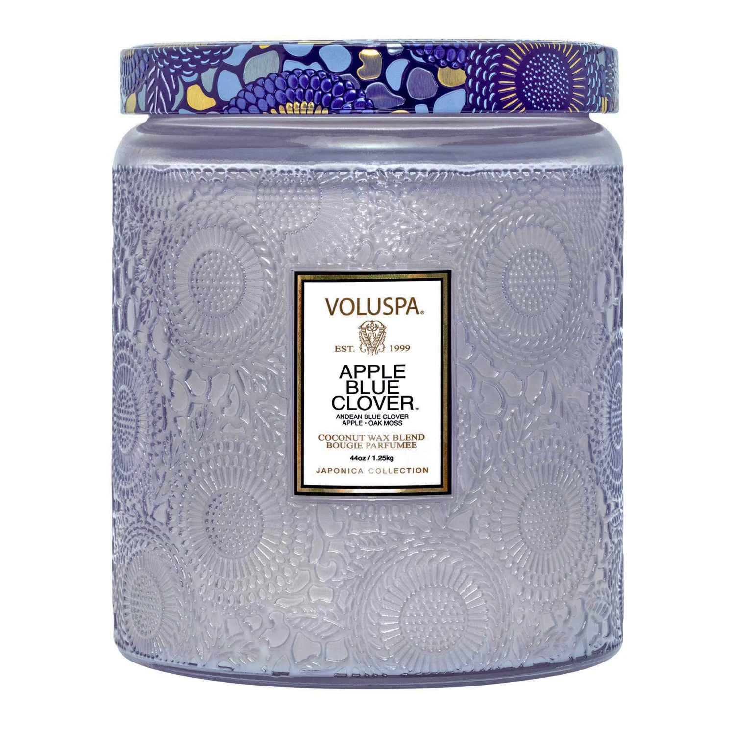 Voluspa Apple Blue Clover - Luxe Jar Candle 2 Voluspa Apple Blue Clover - Luxe Jar Candle - Image 2