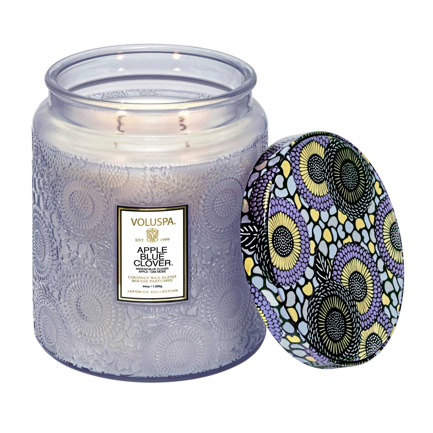 Voluspa Apple Blue Clover - Luxe Jar Candle 1 Voluspa Apple Blue Clover - Luxe Jar Candle