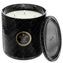 Voluspa Suede Noir - 5 Wick Hearth Candle -Voluspa Sales Store FA22 PRopt Suede Noir 8503 2 1