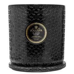 Voluspa Suede Noir - 5 Wick Hearth Candle -Voluspa Sales Store FA22 PRopt Suede Noir 8503 3 1