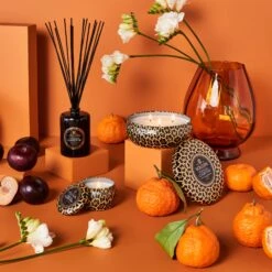 Voluspa Freesia Clementine - 3 Wick Tin Candle -Voluspa Sales Store FREESIA CLEMENTINE ReedDiffuser 3WickTin MiniTin LIT Web