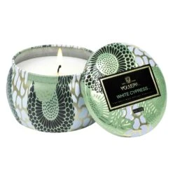 Voluspa White Cypress - Mini Tin Candle