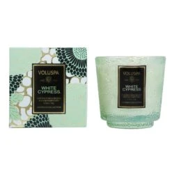 Voluspa White Cypress - Petite Pedestal Candle