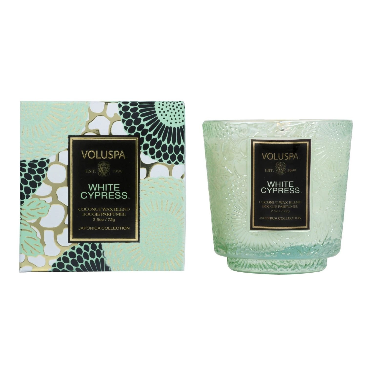 Voluspa White Cypress - Petite Pedestal Candle 1 Voluspa White Cypress - Petite Pedestal Candle