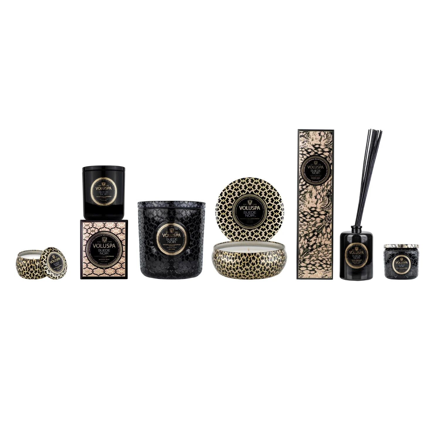 Voluspa Suede Noir - Mini Tin Candle 8 Voluspa Suede Noir - Mini Tin Candle - Image 8