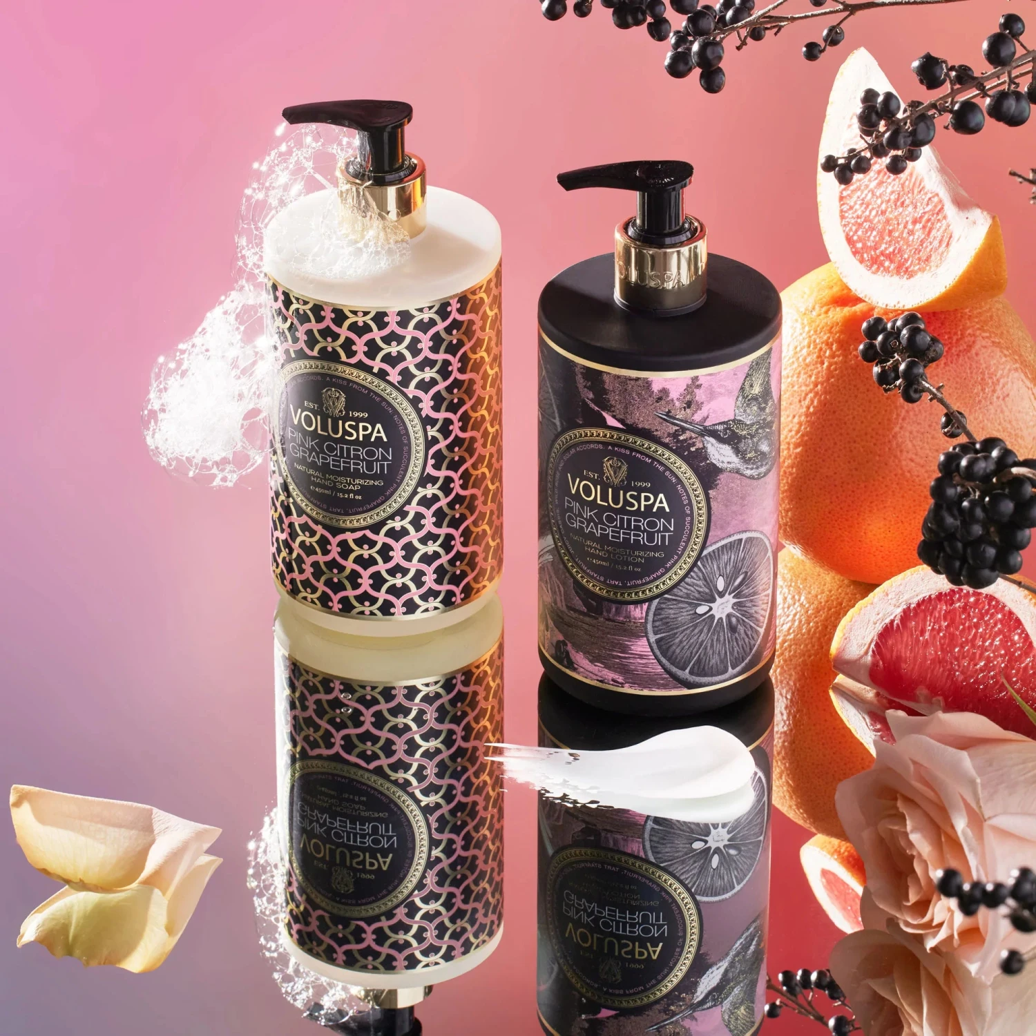 Voluspa Pink Citron Grapefruit - Hand Soap & Lotion 2 Voluspa Pink Citron Grapefruit - Hand Soap & Lotion - Image 2
