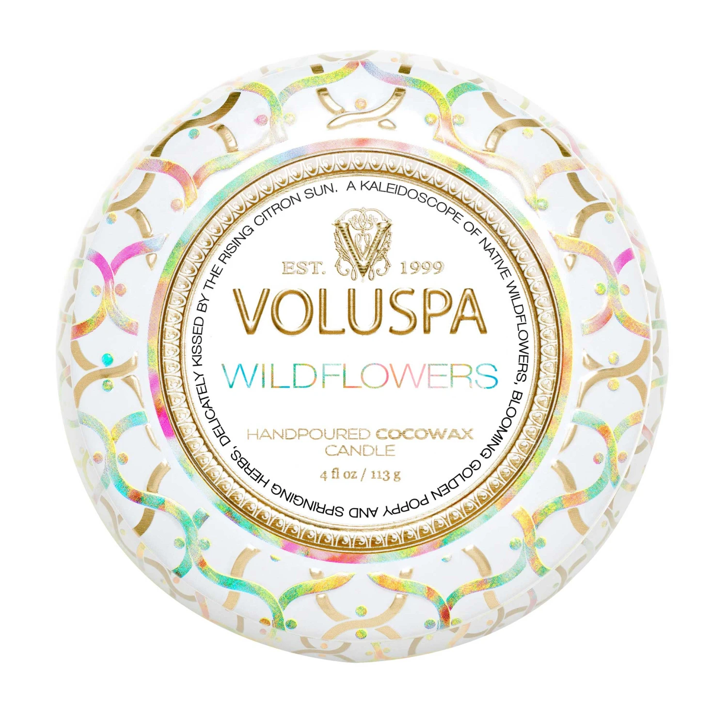 Voluspa Wildflowers - Mini Tin Candle 6 Voluspa Wildflowers - Mini Tin Candle - Image 6