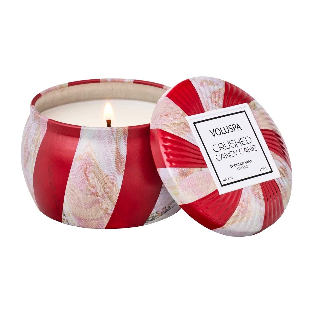 Voluspa - Crushed Candy Cane Travel Tin Candle 1 Voluspa - Crushed Candy Cane Travel Tin Candle