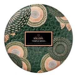 Voluspa - Temple Moss 3 Wick Tin Candle -Voluspa Sales Store f23 pr 72235 002