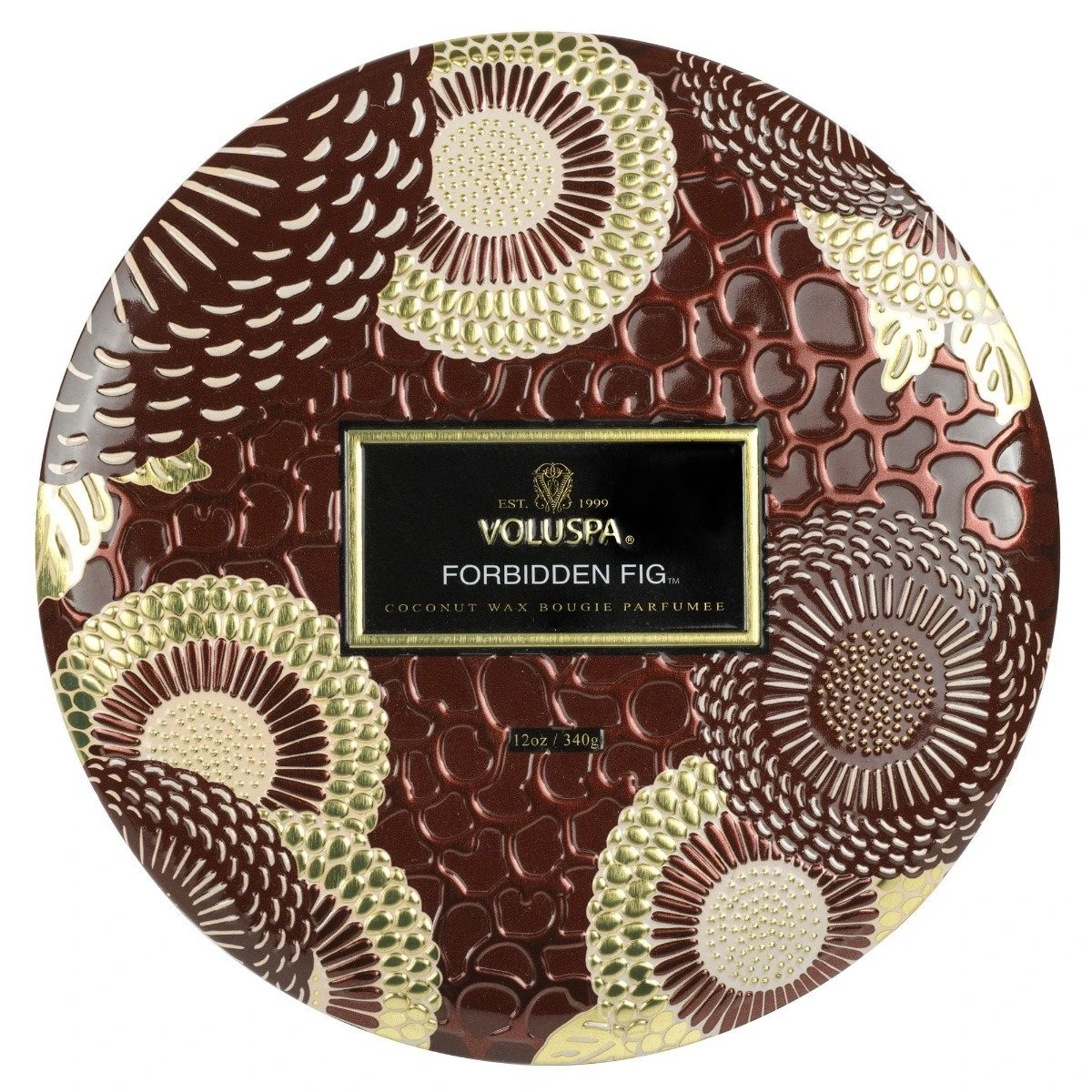 Voluspa - Forbidden Fig 3 Wick Tin Candle 1 Voluspa - Forbidden Fig 3 Wick Tin Candle