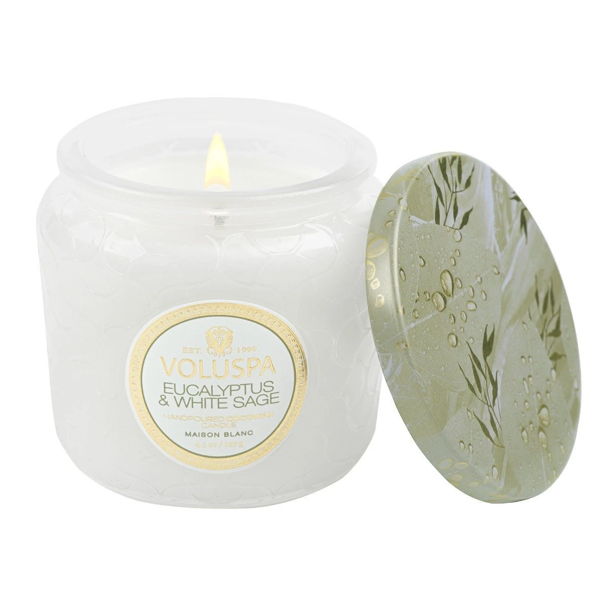 Voluspa - Eucalyptus & White Sage Petite Jar Candle 2 Voluspa - Eucalyptus & White Sage Petite Jar Candle - Image 2