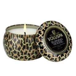 Voluspa - Burning Woods Travel Tin Candle