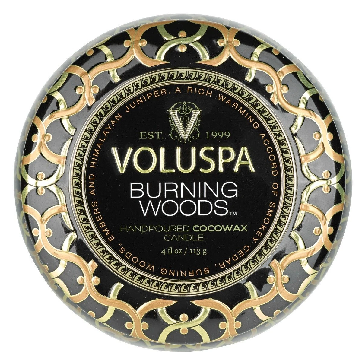 Voluspa - Burning Woods Travel Tin Candle 3 Voluspa - Burning Woods Travel Tin Candle - Image 3