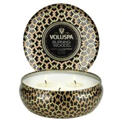 Voluspa - Burning Woods 3 Wick Tin Candle
