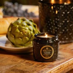 Voluspa - Burning Woods Petite Jar Candle -Voluspa Sales Store fa21opt lf burning woods 8247 web 1